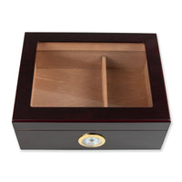 Load image into Gallery viewer, Premium Cigar Wood Box with Glass Top - Elegant Cigar Storage Solution
