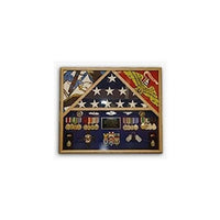 Load image into Gallery viewer, 3 Flags Military Shadow Box, flag case for 3 flags
