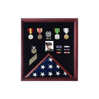Load image into Gallery viewer, 4 x 6 Flag Display Case Combination For Medals Photos
