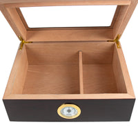 Load image into Gallery viewer, Premium Cigar Wood Box with Glass Top - Elegant Cigar Storage Solution

