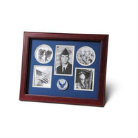 Load image into Gallery viewer, 5 Picture Collage Aim High Air Force Medallion Frame
