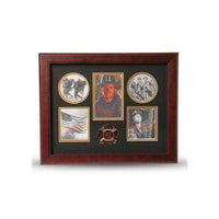 Load image into Gallery viewer, 5 Picture Collage Frame Firefighter Medallion
