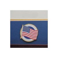Load image into Gallery viewer, 8 by 10 American Flag Medallion Certificate Frame
