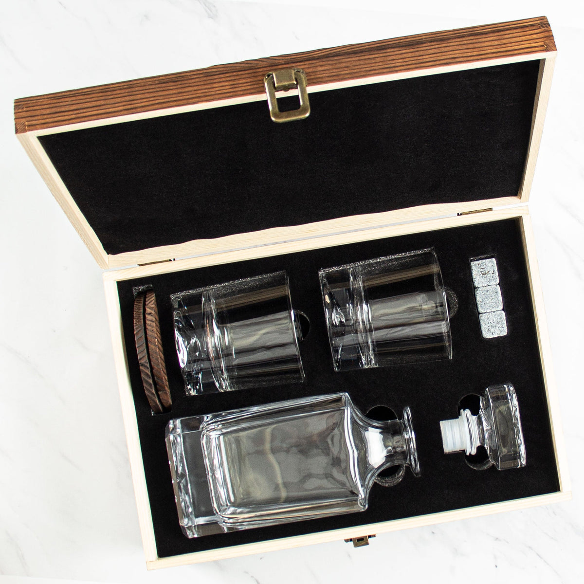 Classic Decanter Set With Wood Gift Box