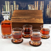 Load image into Gallery viewer, Add Your Logo - Classic Decanter Set In Wood Box
