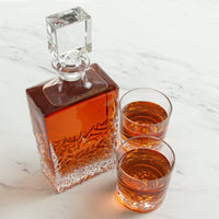 Load image into Gallery viewer, Excalibur Decanter Set with Old Fashion Rocks Glasses
