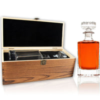 Load image into Gallery viewer, Custom Wood Box With Classic Decanter - Add Your Logo Here - Add Your Brand Name - Add Your Design
