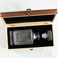 Load image into Gallery viewer, Custom Wood Box With Classic Decanter - Add Your Logo Here - Add Your Brand Name - Add Your Design
